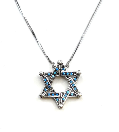 Sterling Star Of David Opening Magnetic Necklace